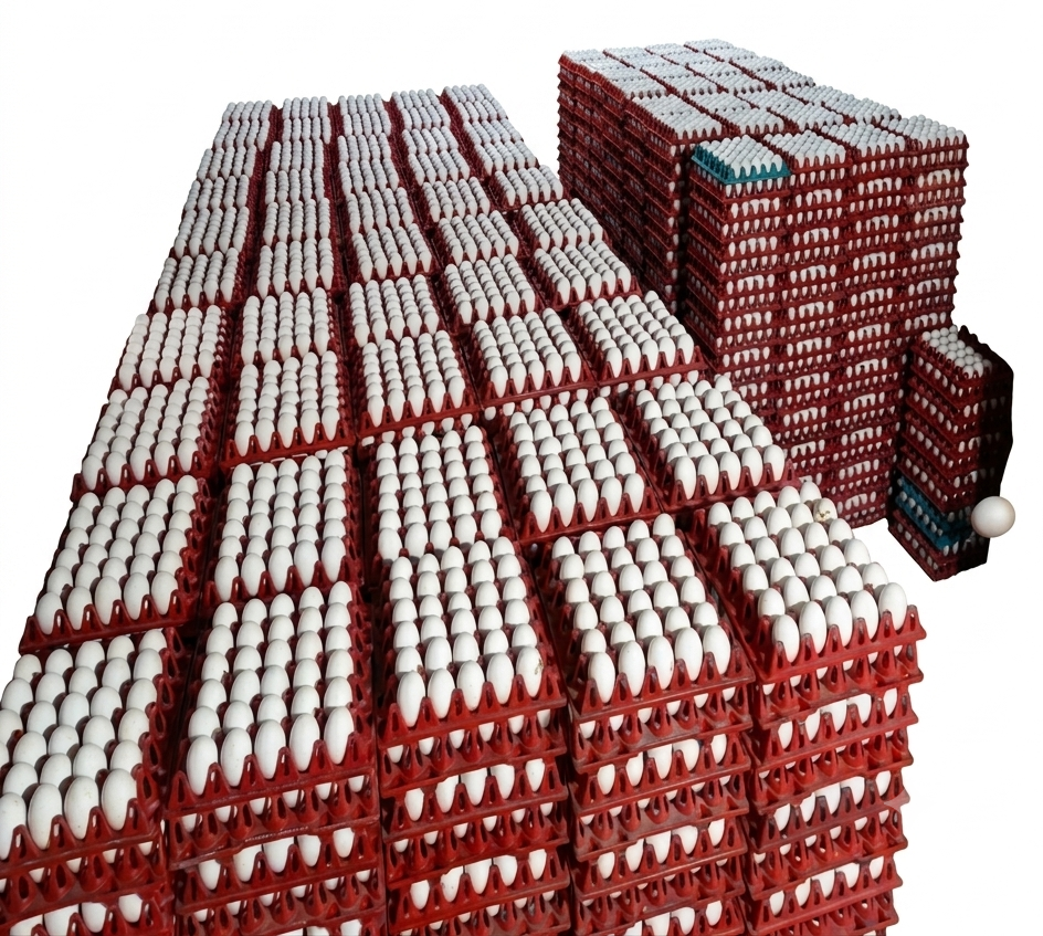 Bulk Commercial White Eggs